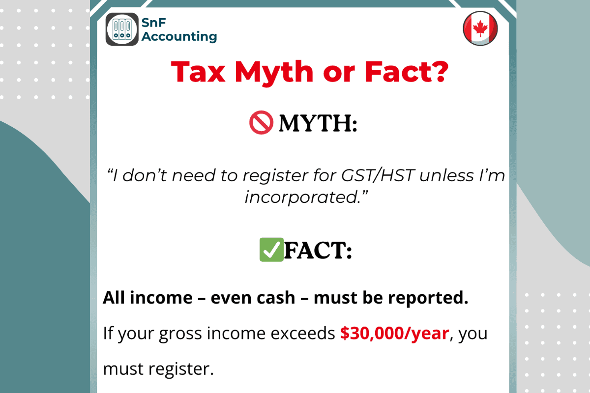 Tax Myth vs Fact – Do You Need to Register for GST/HST in Canada?